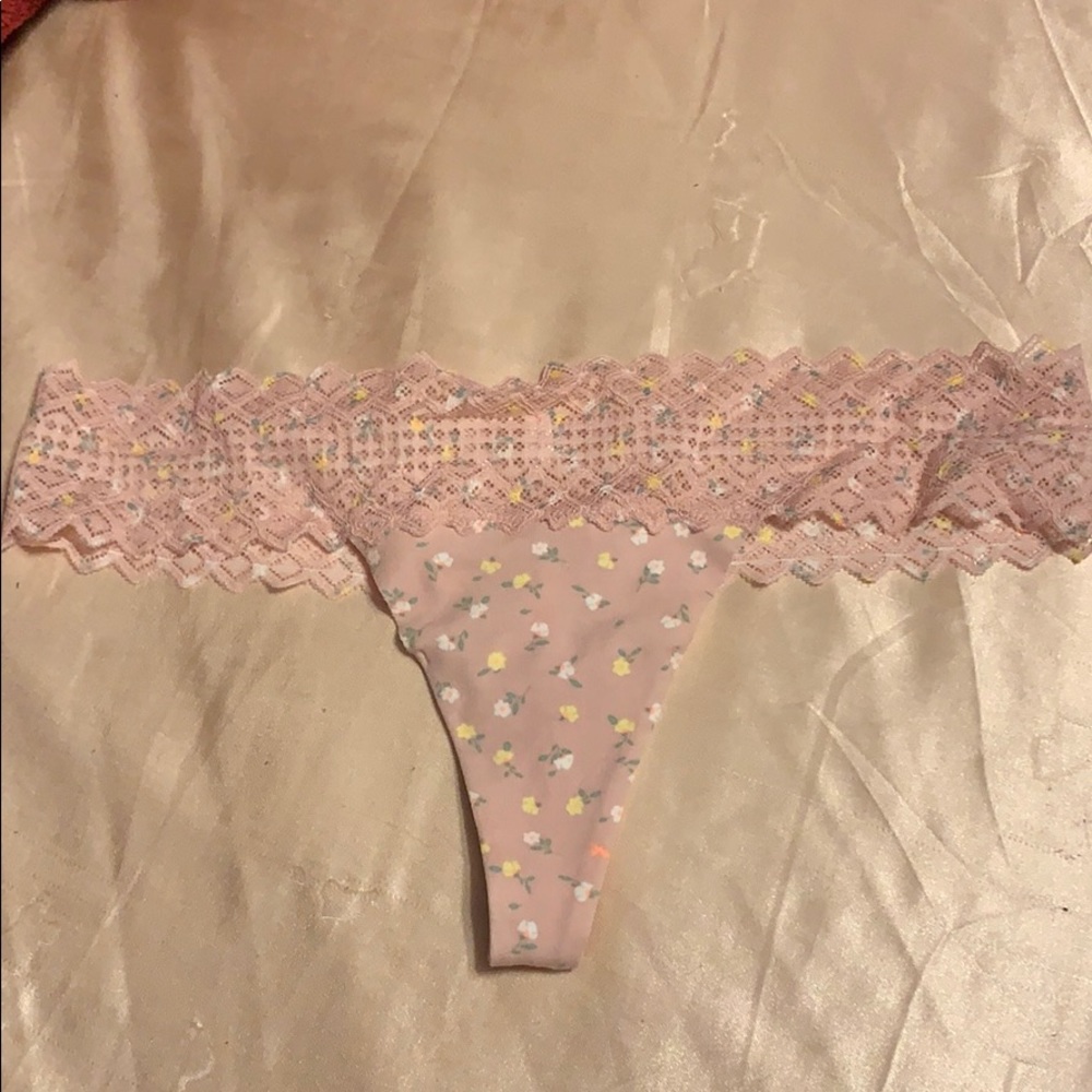 pink victoria secret thong